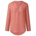 thumbnail image 4 of Lixiuxyad Western Shirts for Women Button Women Ladies Clothing Loose Shirt Chiffon Zipper Long Sleeves Plus Size Tops, 4 of 4