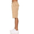 thumbnail image 4 of Men's Cotton Twill Cargo Casual Belted Pockets Active Hiking Outdoor Wear Shorts, 4 of 11
