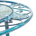 thumbnail image 4 of SAFAVIEH Semly Rustic Outdoor Patio 3 Pc Bistro Set, Antique Blue, 4 of 8