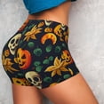 thumbnail image 4 of Fotbe Halloween Skull Seamless Shorts, Womens Workout Shorts High Waist Stretch Booty Short for Gym/Yoga/Running/Biking-Medium, 4 of 9