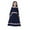 Dark Blue, variant on Dresses for Girls Ethnic Summer Color Contrast Long Sleeve Long Skirt Kids Outfits