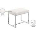 thumbnail image 4 of Meridian Furniture Monroe Chrome Ottoman / Stool, 4 of 8