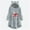 Gray, variant on Long Puffer Coat Women Woman's Casual Christmas Printing Plush Buttons Long Sleeved Hooded Plush Coat Top Long Coat Warm Coats for Women