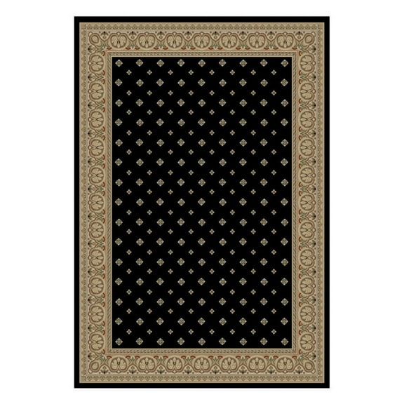 Infinity Home  Barclay Hudson Terrace 6 ft. 7 in. x 9 ft. 6 in. Rectangular Area Rug in Black