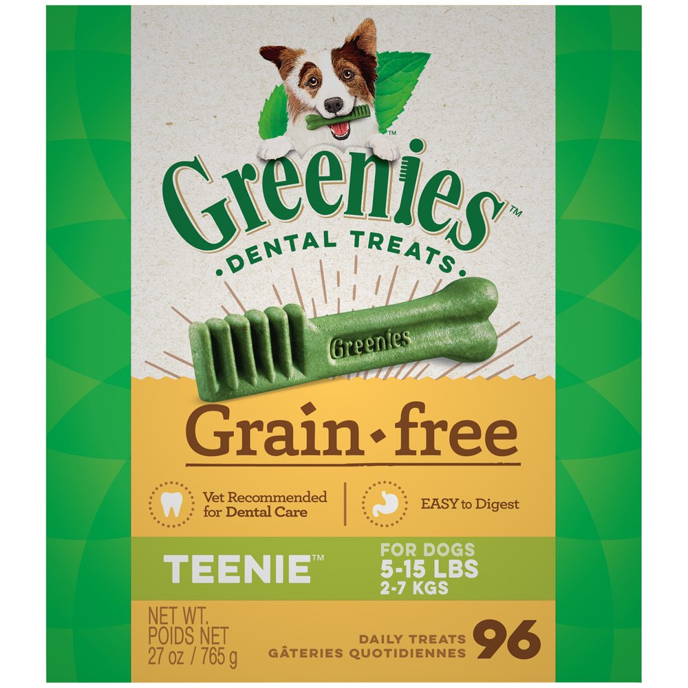 Greenies Grain Free Teenie Natural Dental Dog Treats, 27 oz. Pack (96