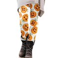 thumbnail image 1 of Gibobby Leggings Afelpados Mujer Leggings con estampado Halloween para mujer Leggings elásticos pantalones casuales botas pantalones（Anaranjado， S), 1 of 5