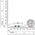 thumbnail image 3 of Gem Stone King 925 Sterling Silver and 10K Yellow Gold White Lab Grown Diamond Tennis Bracelet for Women (1.52 Cttw, Gemstone April Birthstone, Fully Adjustable up to 9 inch), 3 of 4