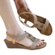 thumbnail image 1 of Sandalias Bohemias Ndcxsfigh Con Diamantes Imitación Flores Elásticas Correa en El Tobillo, 1 of 9