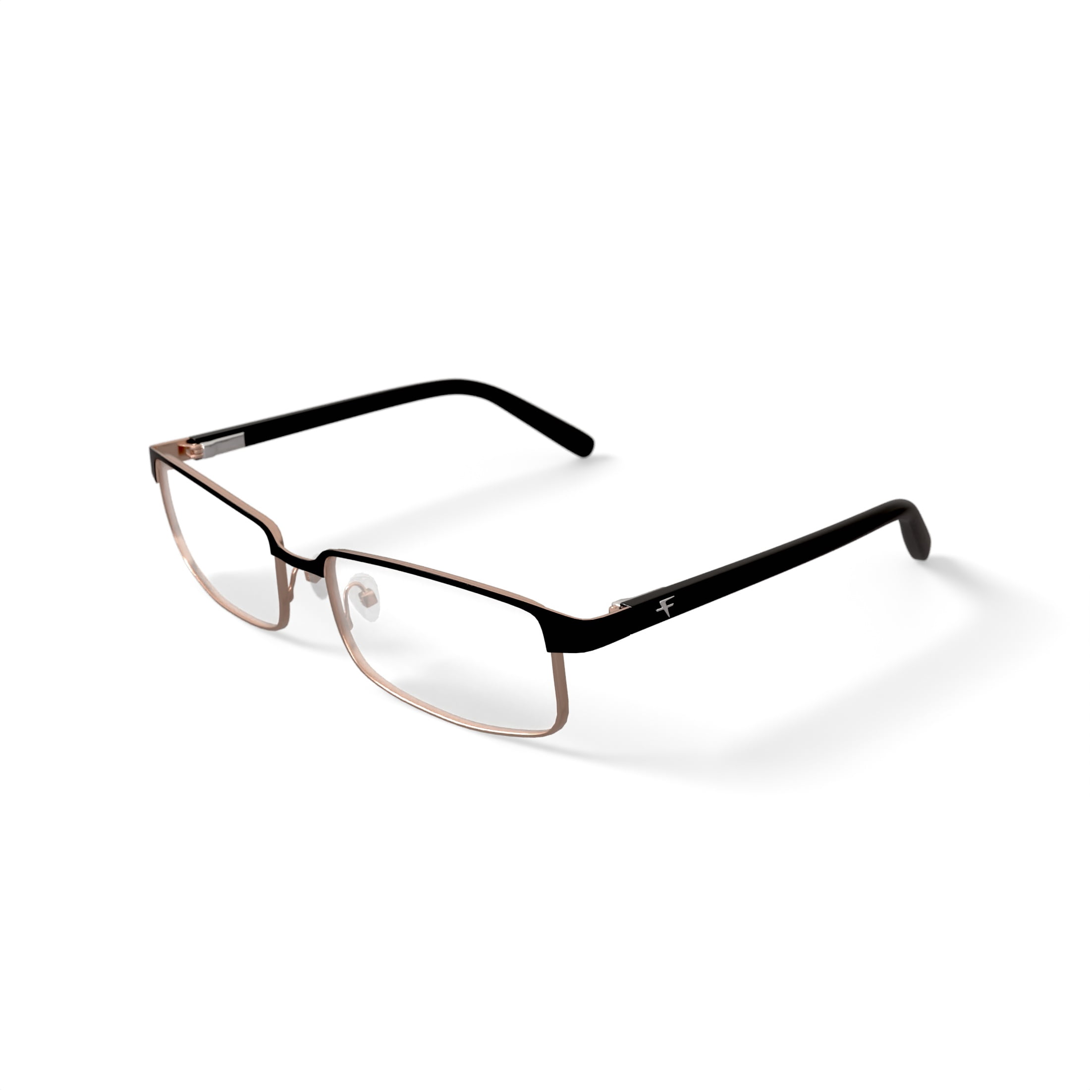 Fatheadz Men's Rectangular Eyeglasses, FH-0043 Vito XL, Black, 60-18-148, with Case