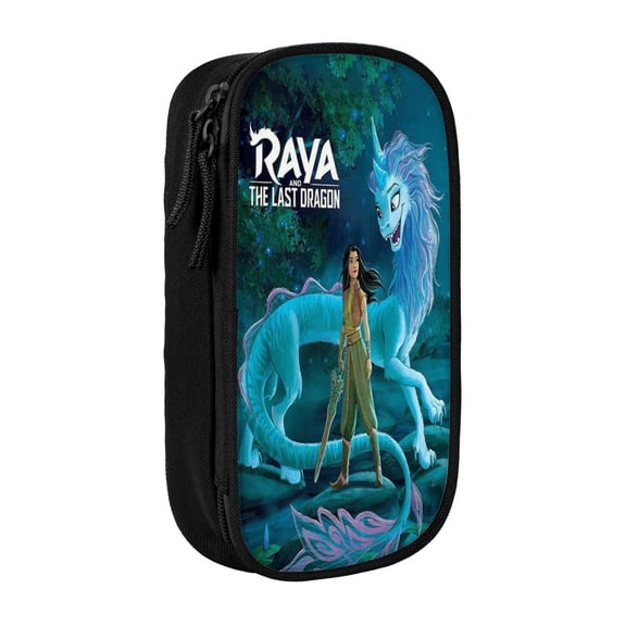 Raya and Last Drago Pencil Pouch Case Makeup Bag Zipper Cosmetic Bag Storage Pen Bag Pouch