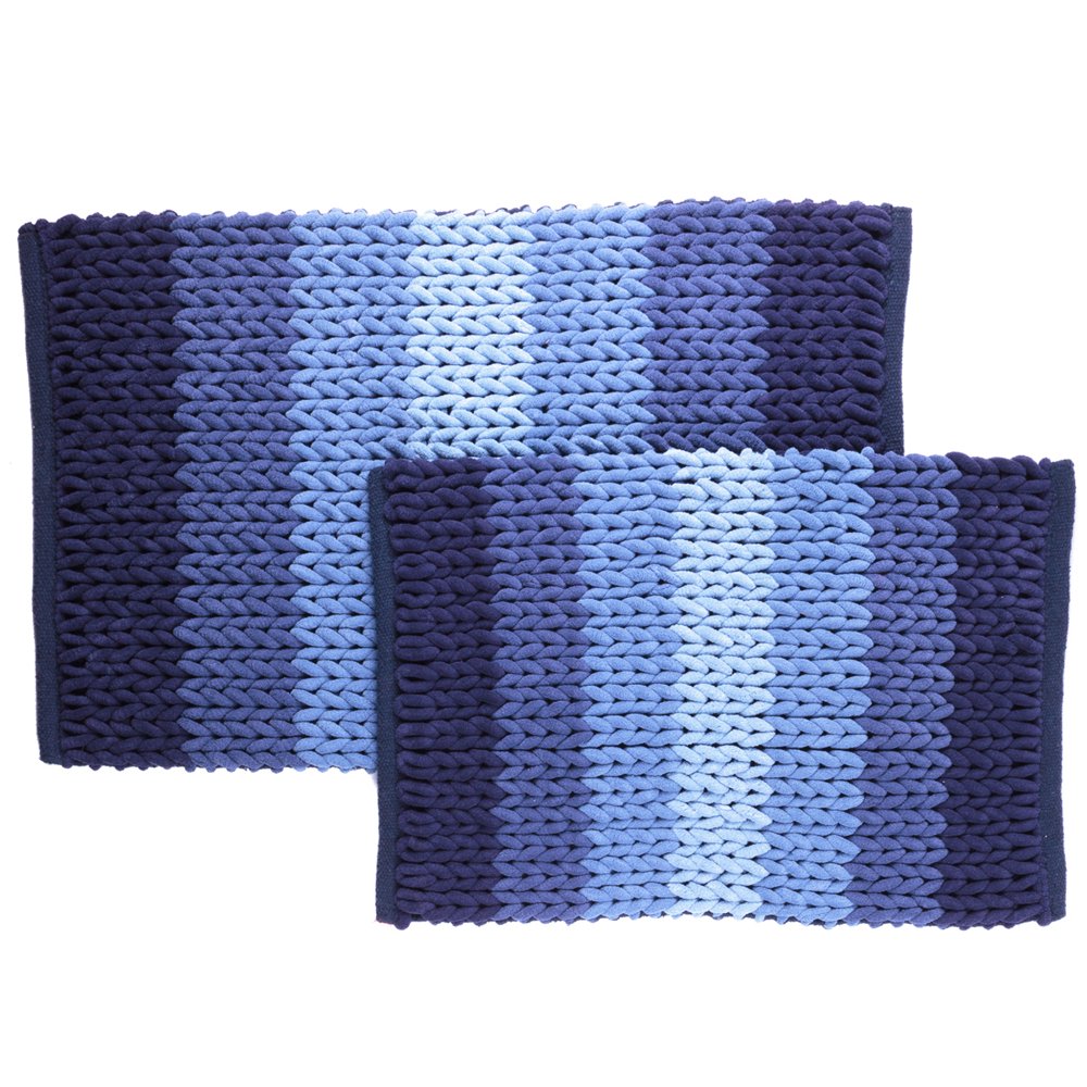 Popular Bath Ottawa 2 Piece Bathroom Rug Set Ombre Stripe