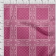 thumbnail image 4 of oneOone Velvet Fuschia Pink Fabric Geometric Sewing Material Print Fabric By The Yard 58 Inch Wide, 4 of 4