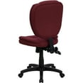 thumbnail image 4 of BizChair Fabric Mid Back Swivel Office Desk Chair with Pillow Top Cushioning, Burgundy, 4 of 6