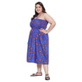 thumbnail image 3 of Oussum Robe Tube Courte pour Femmes Sans Manches, Robes d'Été, Bleu, 3 of 7