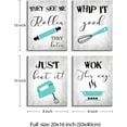 thumbnail image 3 of Turquoise Kitchen Canvas Wall Art, 4 Pieces Funny Kitchen Rules Songs for Kitchen Wall Decor, Canvas Poster Print Set 8X10 Framed Artwork for Dining Room, Coffee Bar, Bakery Decor, 3 of 6