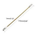 thumbnail image 2 of Unique Bargains 2PCS 170mm/ 6.69inch Flexible Fish Tape Replacement Leader Wire Cable Puller with Roller for 3mm Fish Tape Wire Threader, 2 of 3