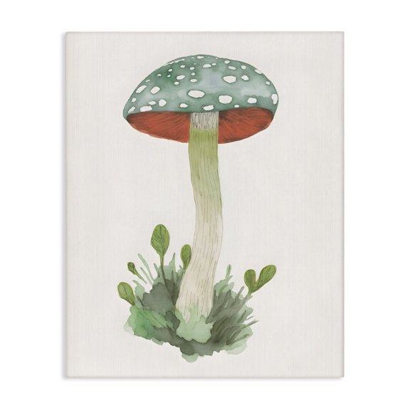 Stupell Industries Cottage Spotted Watercolor Mushroom Canvas Art, 24 x 30, by Petals Prints Design