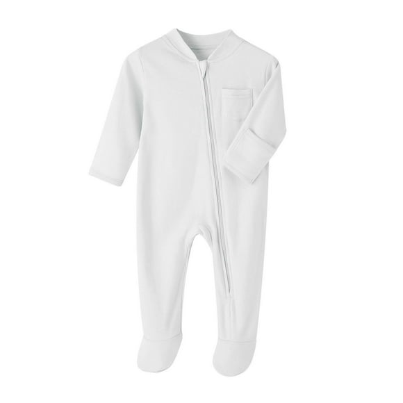 Baby Footie Pajamas with Mittens Newborn Soft Zip Sleeper