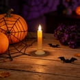 thumbnail image 4 of Flameless Led Candle with Flickering Flame, Beige Plastic Tabletop Decoration, for Halloween Thanksgiving Christmas Centerpiece, Lazyguy, 4 of 6