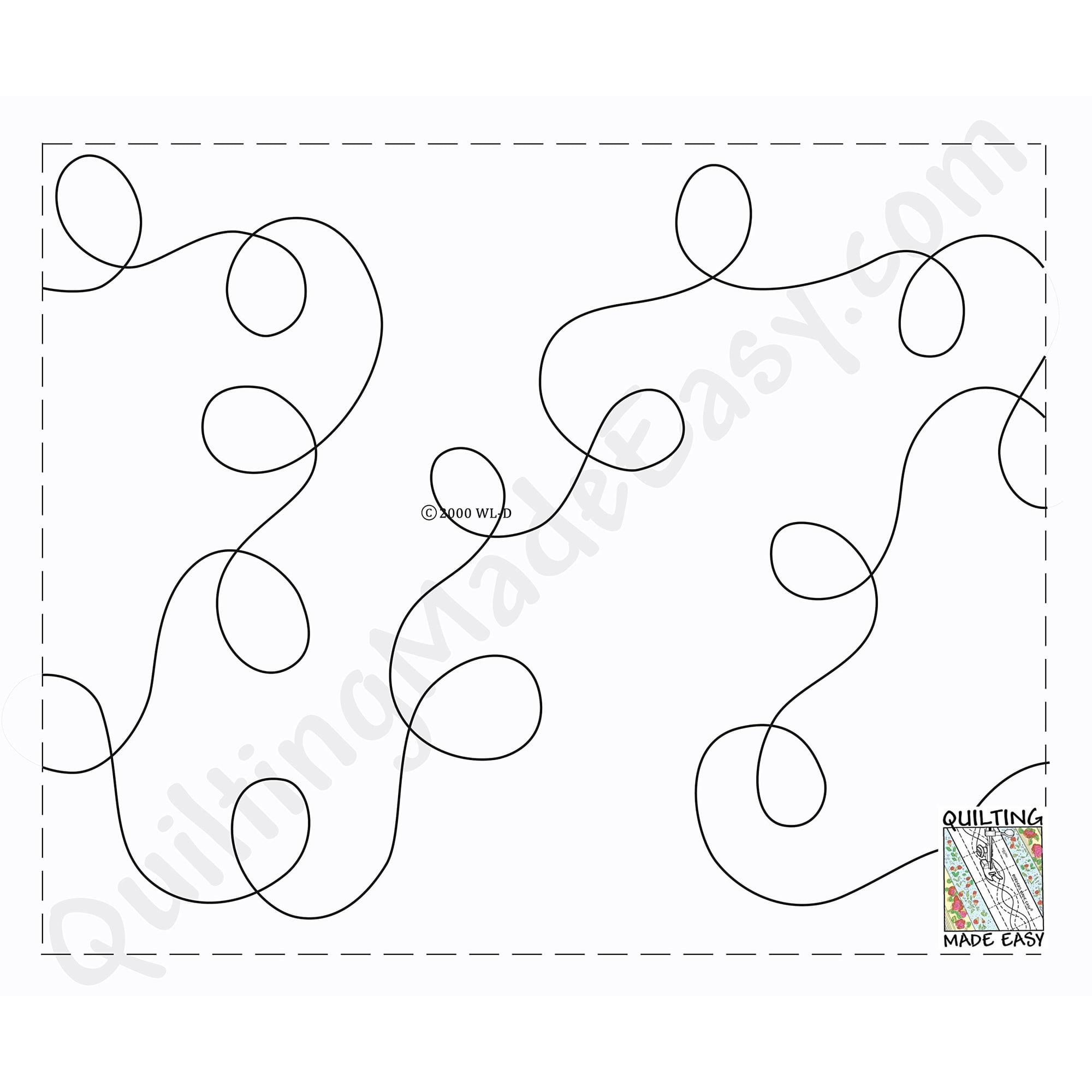 Quilt Pattern On A Roll Wide Loops 9.5in x 26ft #308 by Quilting Made Easy