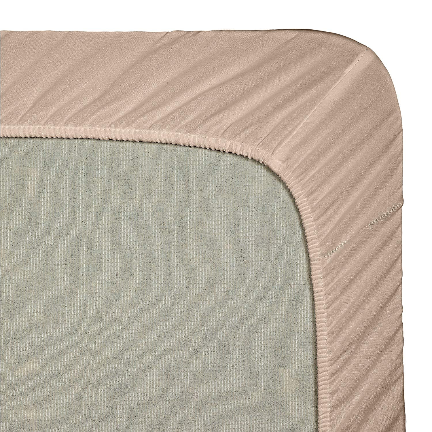Clara Clark Premier 1800 Collection Single Microfiber Fitted Sheet, Full Size, Taupe Sand