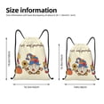 thumbnail image 2 of Sikiie Autumn Gnomes1 Drawstring Backpack Drawstring Bags, Draw String Back Bag for Sports, Gym, Travel, Swimming, Beach-Small, 2 of 6