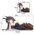 thumbnail image 1 of Bunny Girl Sakurajima Mai Mouse Pad Xxl Gaming Accessories Keyboard Desk Mat Computer PC Gamer Cabinet Carpet Large Mousepad Rug, 1 of 5
