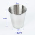 thumbnail image 1 of MYG for Stainless Steel Beer Cola Cup Set - 180ml Capacity for Bar, Coffee Shop, Office Use - Polished Interior & Exterior, Wide Stable Base (Silver), 1 of 10