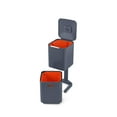 thumbnail image 1 of Joseph Joseph Intelligent Waste Totem Compact Kitchen Trash Can and Recycle Unit, 40 Liter/40 Gallon, Graphite, 1 of 11