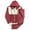Dark Pink, variant on Women's Elegant Letter-Striped Colorblock Hoodie & Jogger Co-Ord Set