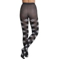 thumbnail image 2 of ToBeInStyle Women's Big Argyle Spandex Pantyhose - Black/Grey, 2 of 6