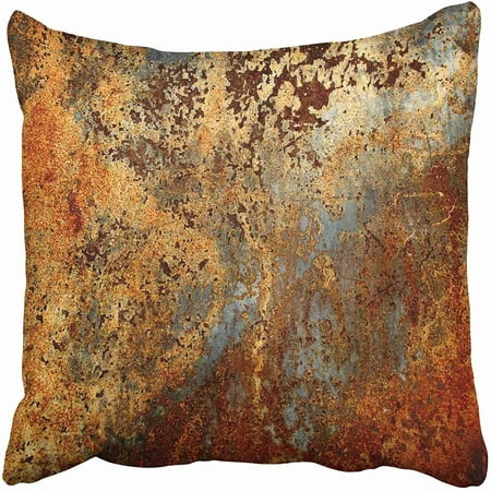 

Throw Pillow Covers Cases Decorative 16x16 inch Brown Rust Colorful Metal Rusty Steel Iron Structure Wall Door Two Sides Print Pillowcase Case Cushion Cover