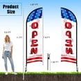 11FT Open Feather Flag with Pole Kit & Ground Stake, 4 Pack Advertising ...