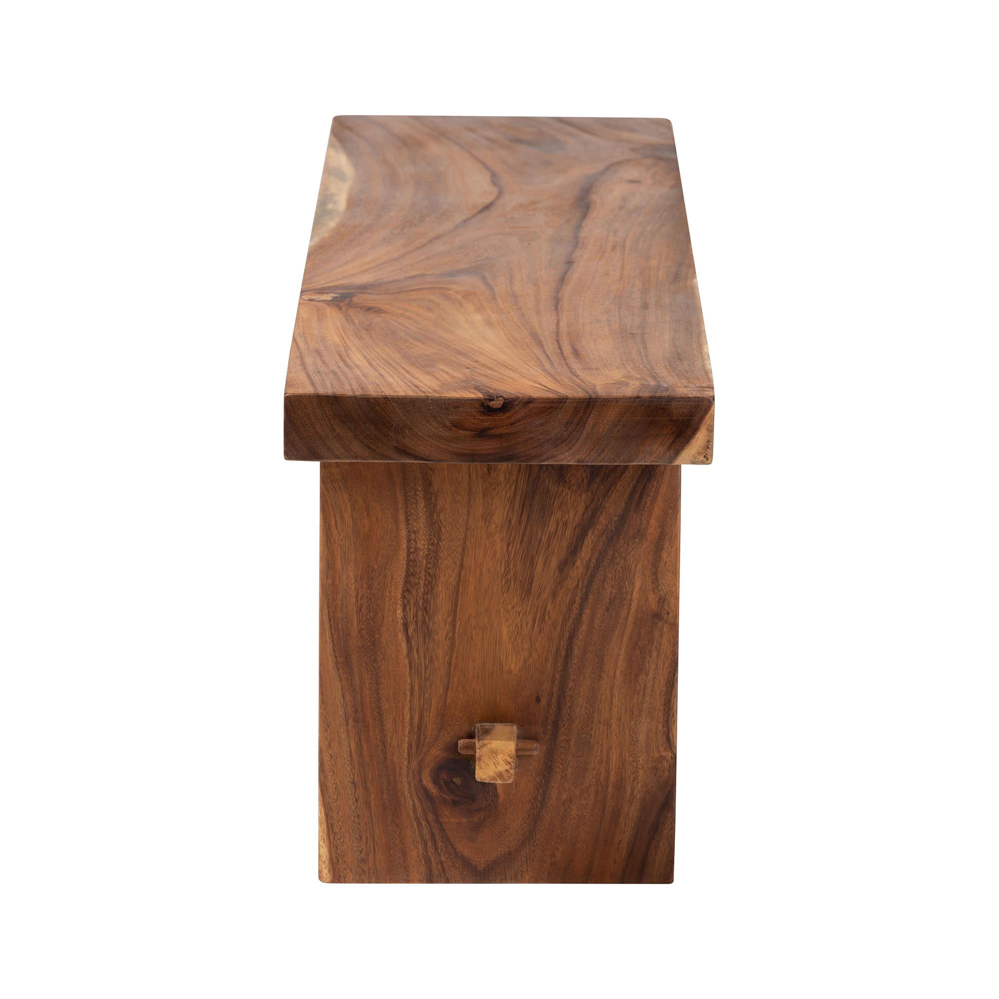 bali & pari Biyu Rustic Dining Bench, Natural Brown