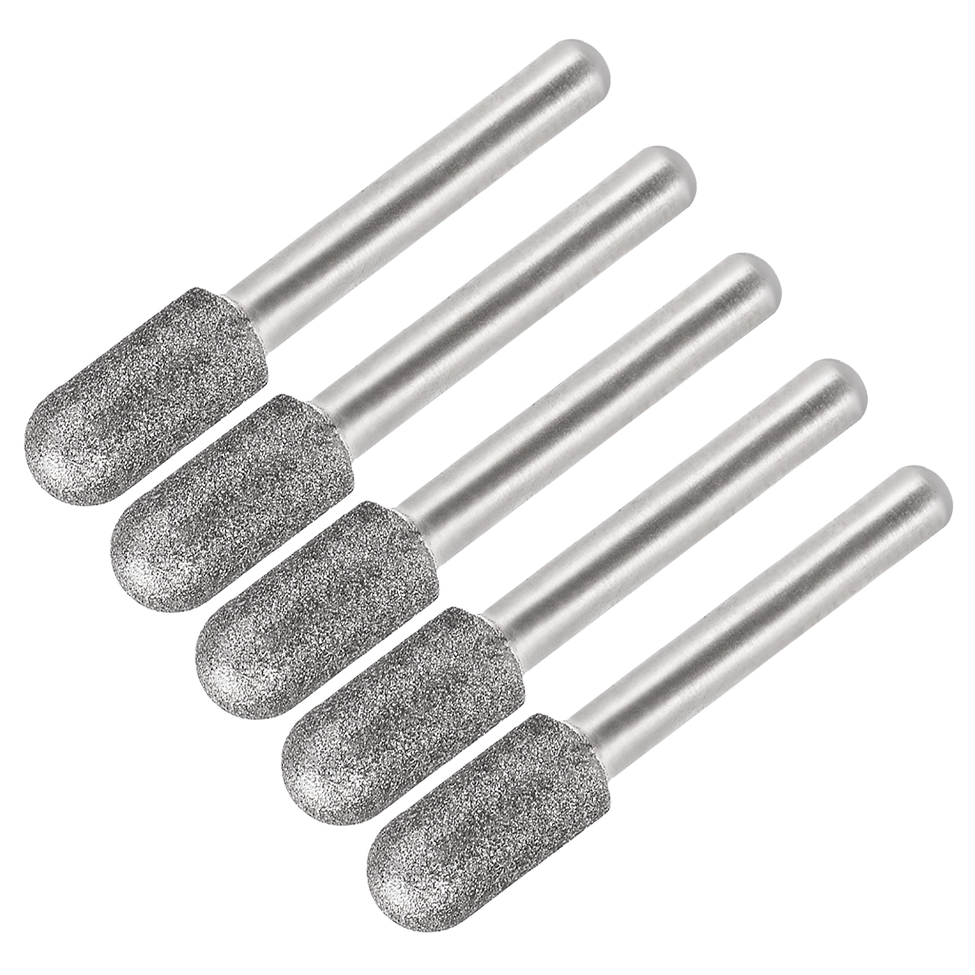 Diamond Burrs Grinding Drill Bits for Rotary Tool 1/4Inch Shank 10mm Cylindrical Ball Nose 150