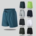 thumbnail image 1 of Pantalones cortos de secado rápido para hombre, pantalones cortos deportivos informales, pantalones de playa de seda fina de hielo para hombre, pantalones grandes, 1 of 5