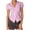 Pink, variant on Tops for Women Trendy Striped Slim Fitted Button down Shirts Business Dressy Casual Short Sleeve Blouses (M, Khaki)