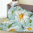 thumbnail image 6 of Daisy Fleece Throw Blanket, Floral Super Soft Fuzzy Plush Flannel Blanket,Lightweight Microfiber Cozy Warm Blanket, for Couch Sofa or Bed All Seasons 40" x 50", 6 of 6