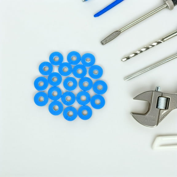 HOMEMAXS 20pcs Air Conditioner Rubber Anti-Vibration Mounts Pad Shock Absorbing Isolator Mounting Pads for for Outdoor Ductless Units AC Bracket Condensers,Compressors Sky-blue