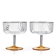 thumbnail image 6 of Viski Gatsby Coupe Glasses for Martini, Champagne, Home Gifts, 9oz Set of 2, 6 of 7