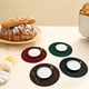 thumbnail image 4 of Manteles individuales de cuero, 3 piezas, esteras aislantes redondas de PVC, manteles individuales para restaurante y hotel, posavasos de colores, 4 of 5