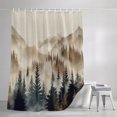 thumbnail image 3 of Shower Curtains for Bathroom, Tan Forest Waterproof Fabric Shower Curtain, Trees Woods Vintage Natural Watercolor Decorative Bathroom Curtain for Bathtub, 72"x84", No Hooks Included, 3 of 9
