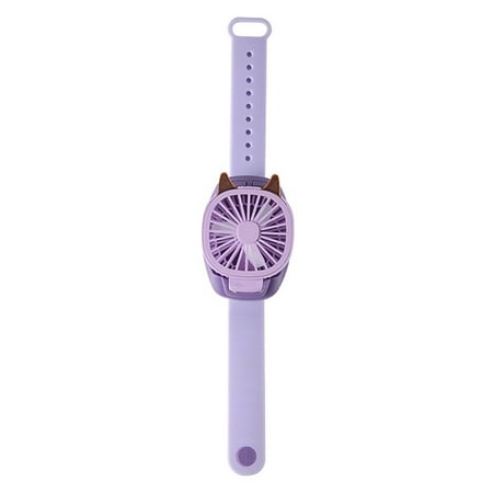

2Pcs Cooling Watch Fan USB Rechargeable Watch Fan Adjustable Portable Air Cooler