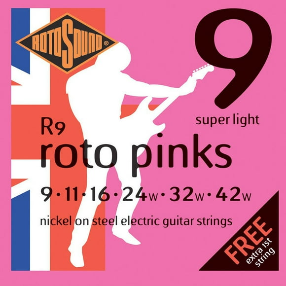 Rotosound Roto Pinks Guitar Strings - 9-42