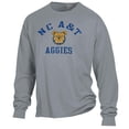 thumbnail image 2 of Men's ComfortWash Gray North Carolina A&T Aggies Garment Dyed Long Sleeve T-Shirt, 2 of 3