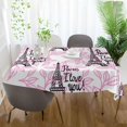 thumbnail image 6 of GZHJMY Eiffel Tower Tablecloth, Rectangle Waterproof Washable Polyester Table Cover for Picnic Dinner Holiday Party Decor, 54 x 54 Inch, 6 of 7