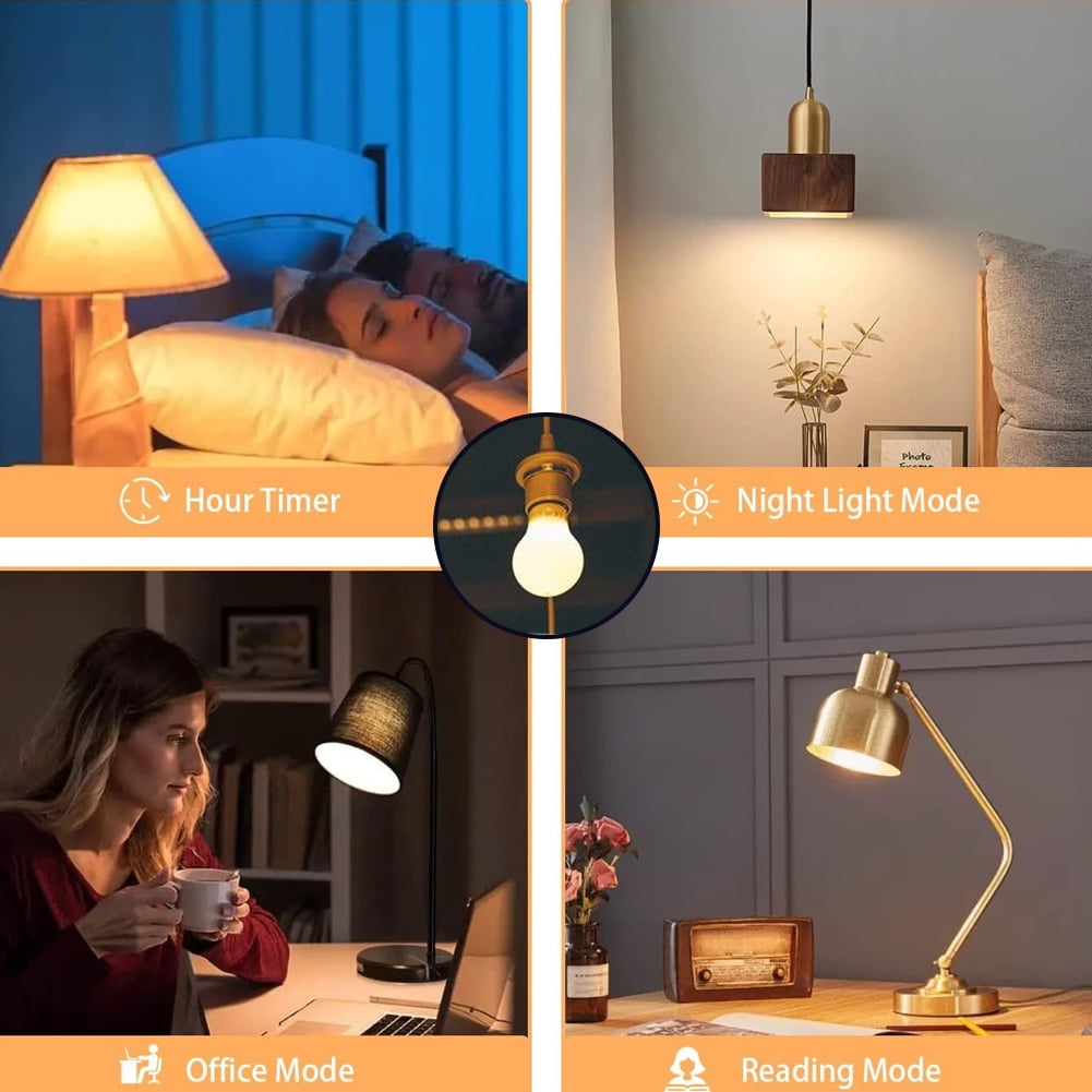 GRV 12W A60 Smart Light Bulbs with a 2.4GHz remote control,Color Changing Led Bulbs,Stepless Dimmable 3000K-6500K,100W Equivalent,1000LM ,E26 Base,Light Bulb for Home Decor,2 Bulb & Remote