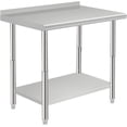 thumbnail image 1 of 30x24 In NSF Stainless Steel Prep Table with Adjustable Undershelf Heavy Duty Commercial Work Table for Restaurant Kitchen Home Hotel Use, 1 of 7