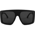 thumbnail image 1 of FEISEDY Large Square Baddie Oversized Women Sunglasses Shield Men Fashion Flat Top Wrap Baddie Shades B5040, 1 of 8