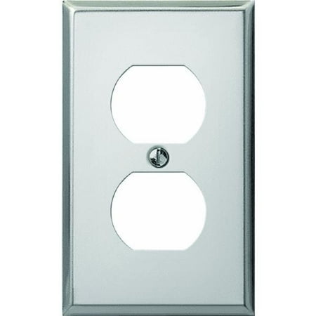 Pro Polished Chrome Steel Duplex Outlet Wall Plate Pro Polished Chrome Steel Duplex Outlet Wall Plate
